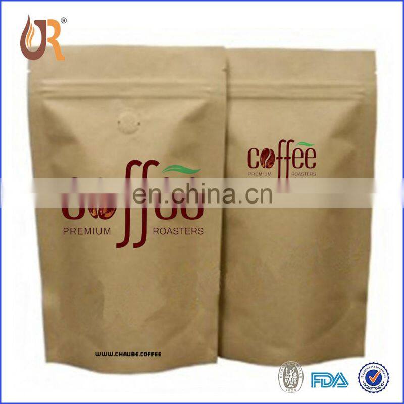 Wholesale 12oz Craft Paper Coffee Bag With Valve