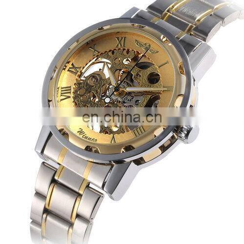Winner 614 Fashionable Self-wind Men Stainless Steel Automatic Mechanical Watch