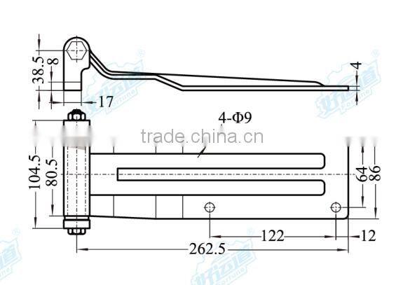 01116 Van truck teel zinc plated door hinge trailer parts