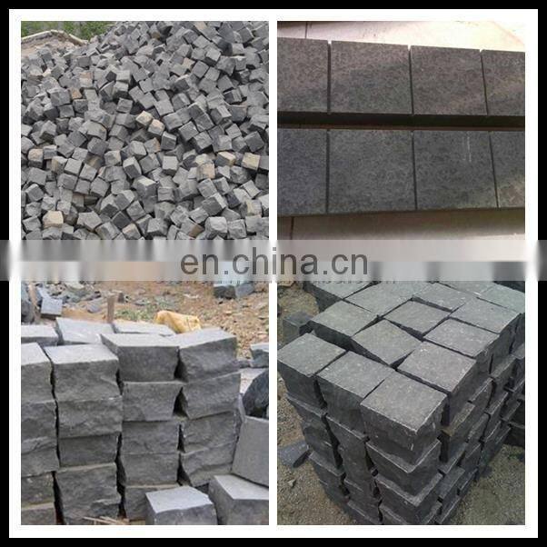 Natural black stone paving stone patio parking