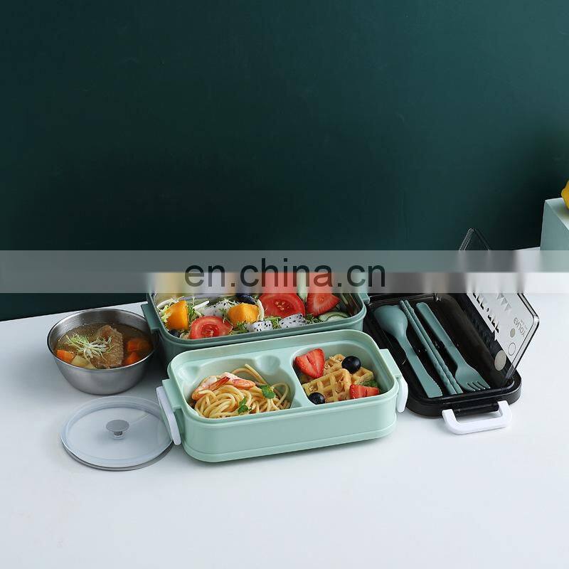 304 Stainless Steel Lunch Box Bento Box For School Kids Office Worker 2layers Lunch Container Food Storage Box