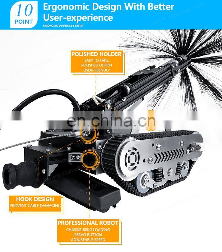 Remote control gas duct/air condition pipe washing equipment robot duct cleaning machine for sale