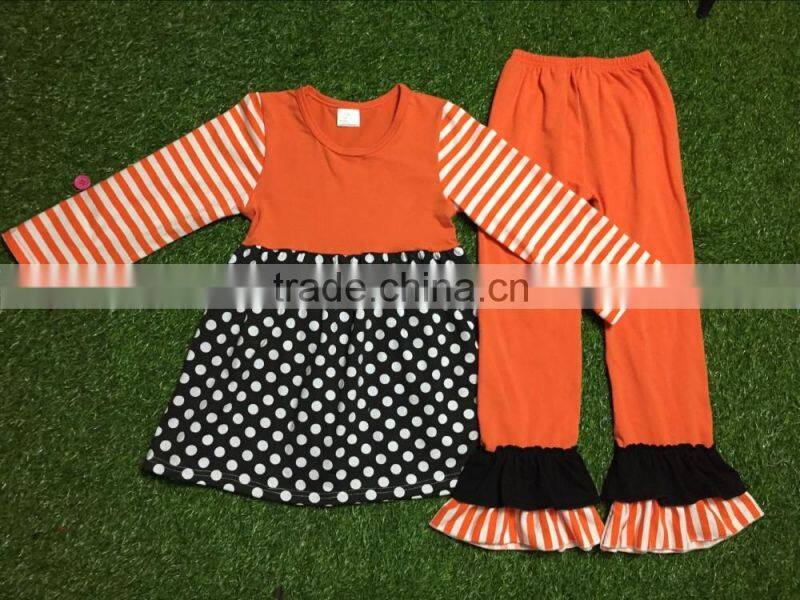 children's autumn cotton clothes halloween outfit wholesale remake solid color clothes suit sets fall children clothing
