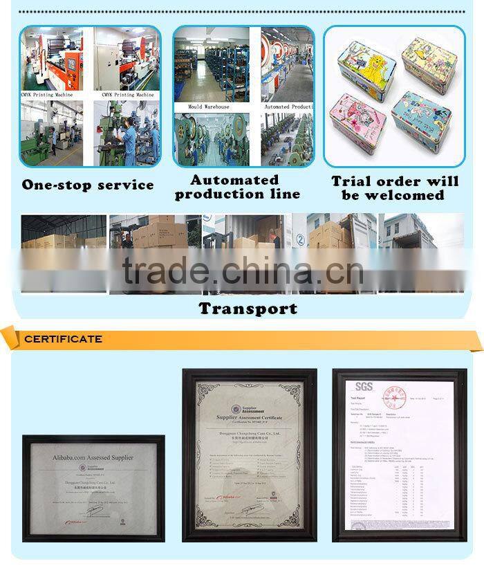 Custom wholesale christmas tin boxes tin cans for christmas