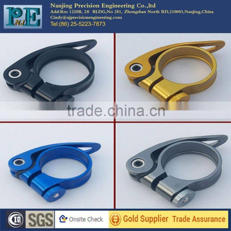 Custom high precision color bicycle seat post clamp