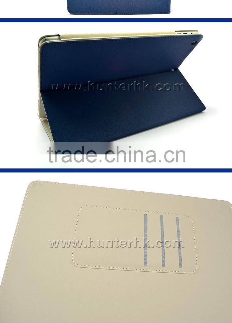 Blue Color PU Leather Tablet Case For iPad Air