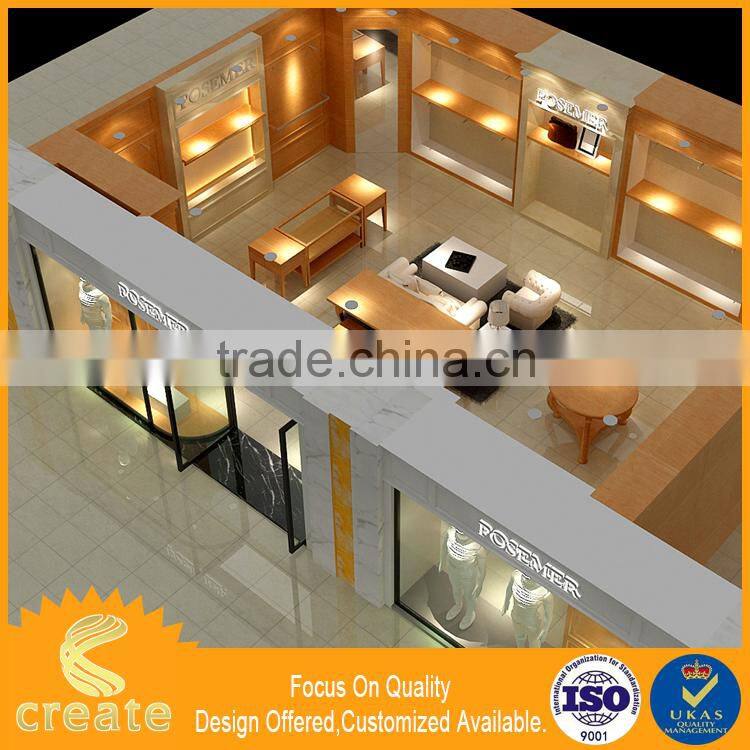 Factory direct sales all kinds of multifunctional metal & wood combined display stand/case/showcase/cabinet for costume/garment/
