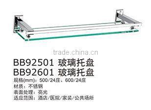 New design bathroom single glass shelf