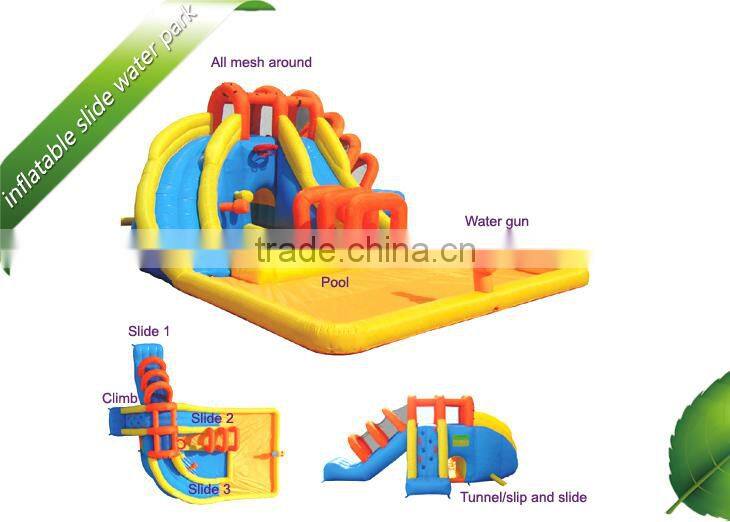 inflatable water park,land water park for sale,inflatable slide water park