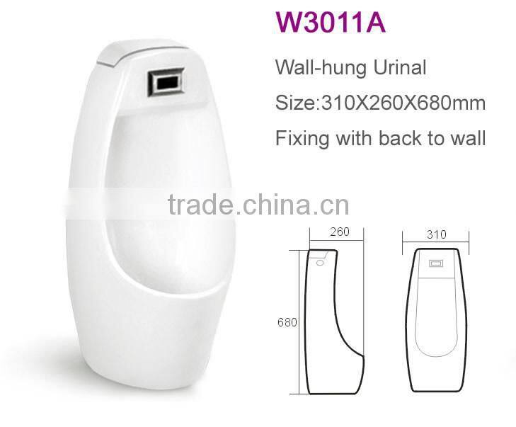 White ceramic automatic flush sensor urinal W3011