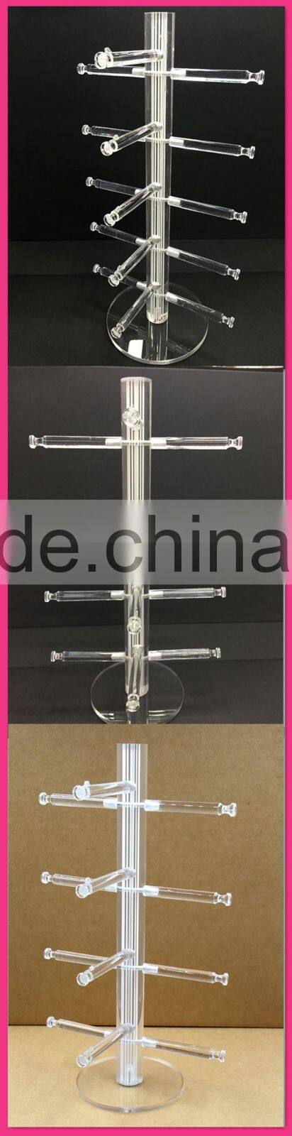Wholesale High Quality Retail Free Standing Acrylic Sunglasses Rayban Display With 4PCS Glasses