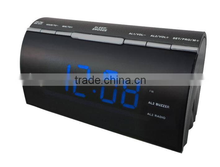 Customised Design Blue LED PLL Alarm Clock Radio