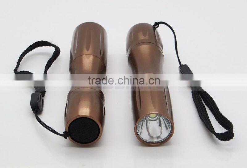 Promotion Gift AA Powered Slim Golden Flashlight