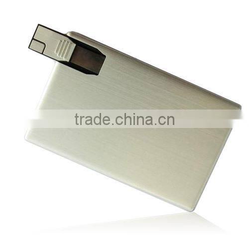 Metal USB Credit Card USB Flash Drive with customer logo printing