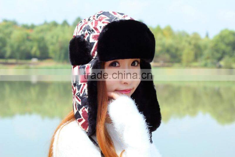 New United Kingdom Flag Printed Women Men Winter Hat And Caps With Earflap