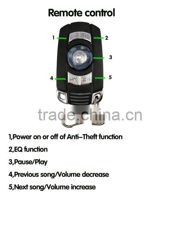 USB TIFcard radio fm TIF card radio fm motorcycle mp3 audio anti-theft alarm system