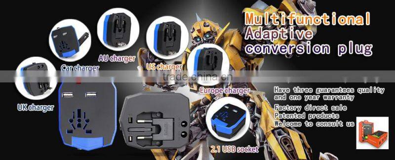 2016 Travel Power Converter Travel-Power-Converter-Adaptor Car Charger/Traver Charger Adaprter 2-in-1