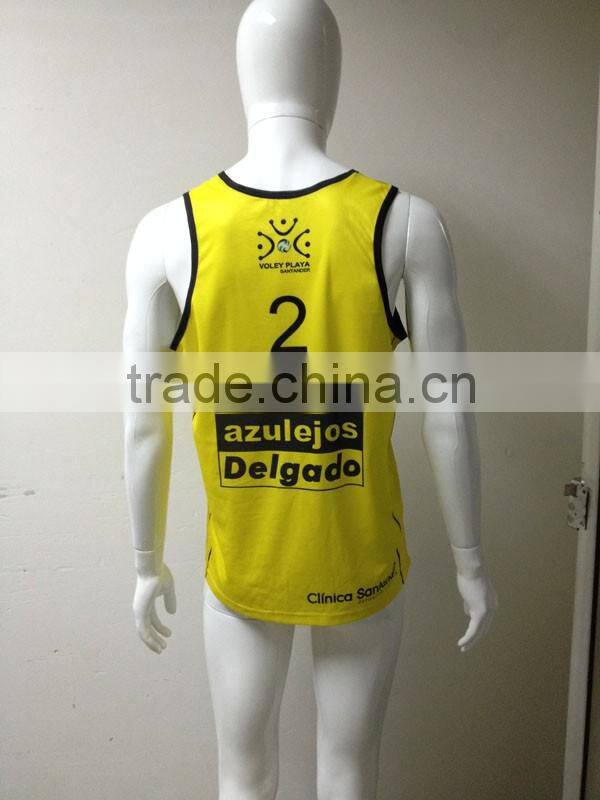 2015 fashionable sleeveless volleyball jersey,Chian sublimation volleyball jersey,custom volleyball jersey design