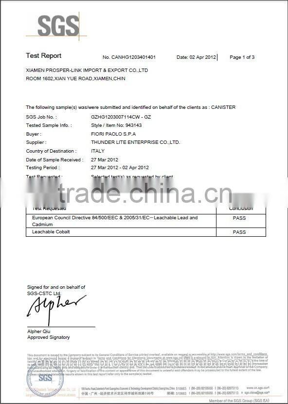 Customer ceramic canister set