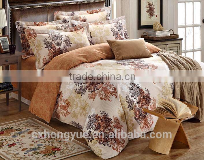 make to order polyester peach skin disperse printed twill fabric brushed fabric for home textile/high weight