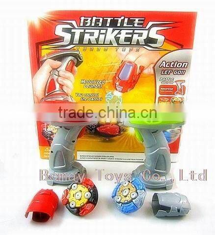 HOT SALES!!!SPINNING TOP, B/O (BATTERY OPERATED) BATTLE TOPS/THE BATTLE STRIKERS with STADIUM / ARENA.ITEM #202951