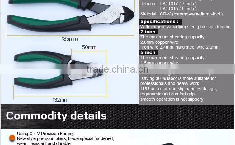 Multi-function Cr-V steel Mini diagonal cutting pliers 5'' 7''