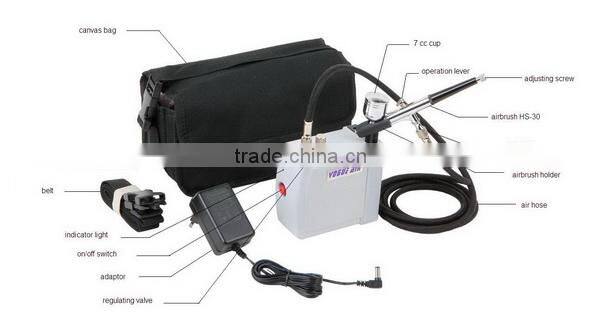 HS08AC-SKC 2015 Best Selling Products Silent Airbrush Compressor