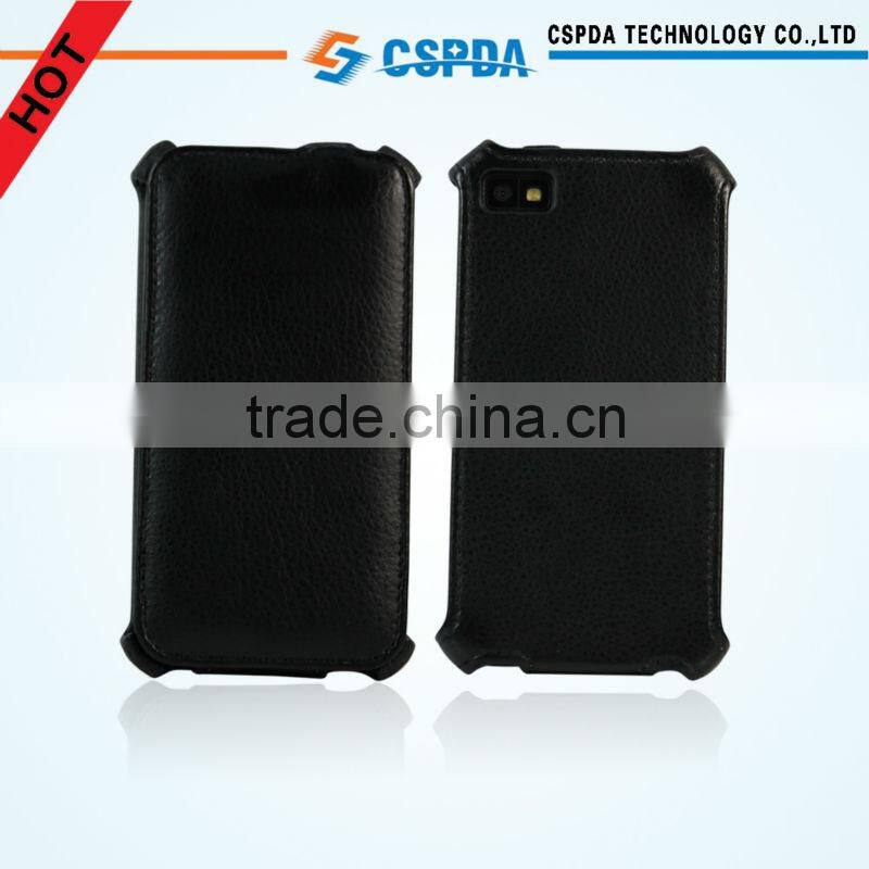 Black Flip Leather Mobile Phone Case Cover For Blackberry Z10