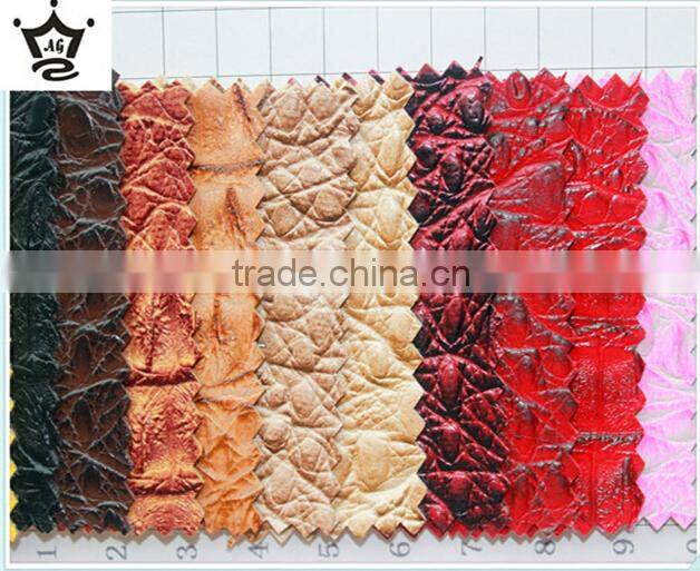 crocodile pattern factory price pvc leather for bags made in china