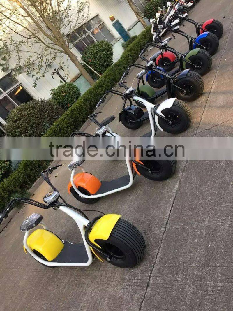 Hot sales 2016,wide tire eclectric scooter,two wheel E-scooter,48v/12ah motor