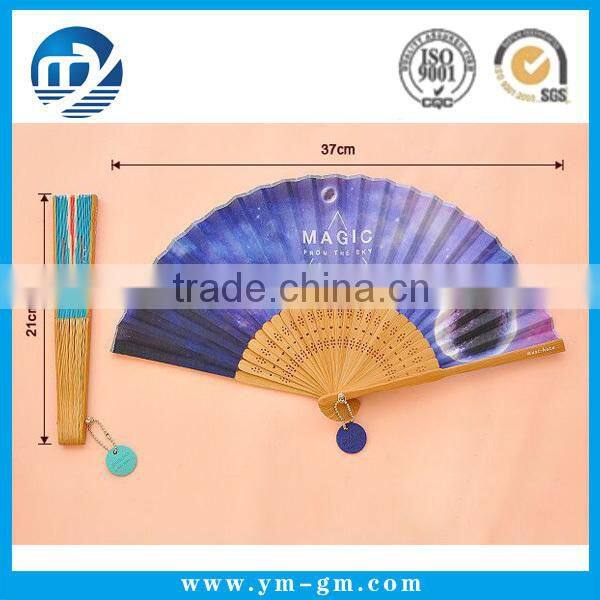 Commercial promotional printing wooden hand held fan wedding