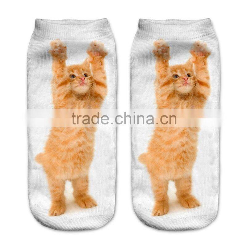 high quality bulk socks 3d digital full print colorful ankle socks unisex hot sale stretch spandex