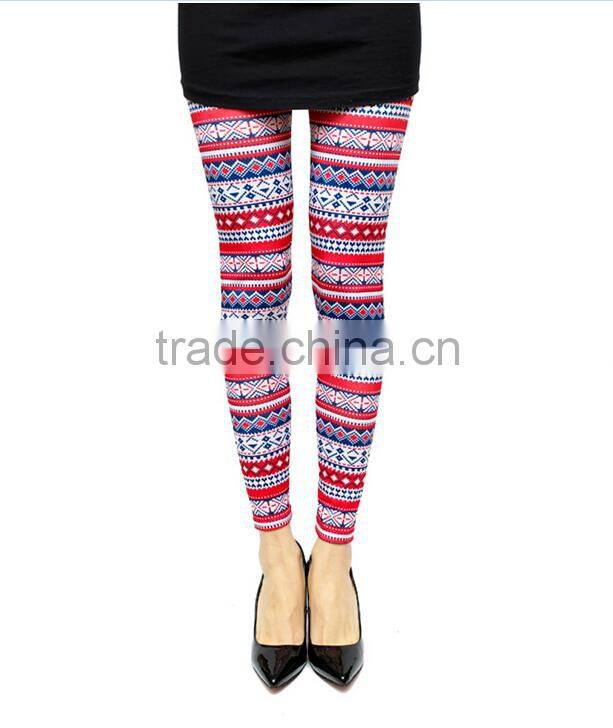 White Black Deer print Tribal Leggings wholesale women custom leggings