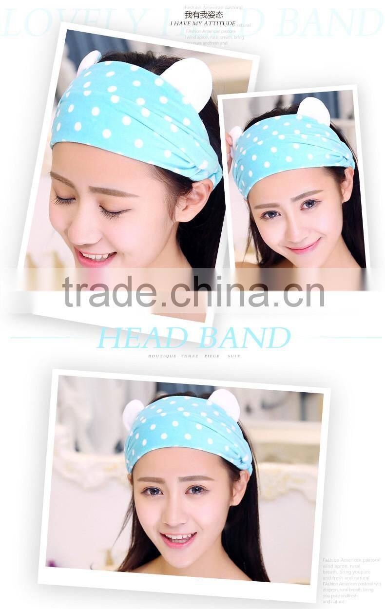 Soft hairband polyester material cute animal headband for girls gift