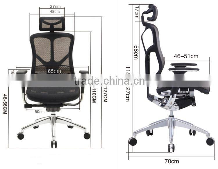 high back with headrest muti-function economic office chair