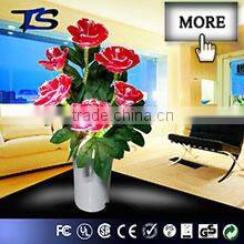 Party supplies color changing optical fiber christmas flower with led
