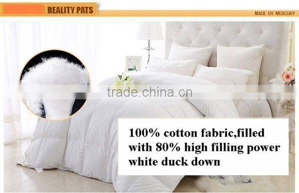 Pink and Cream 80% White Duck Down Comforter