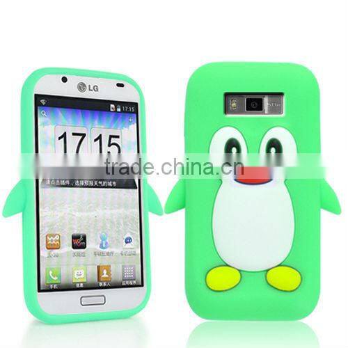 PENGUIN SILICONE SKIN MOBILE PHONE CASE COVER FOR LG Optimus L7 P700 / P705