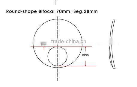 1.499 cr39 round top bifocal lenses