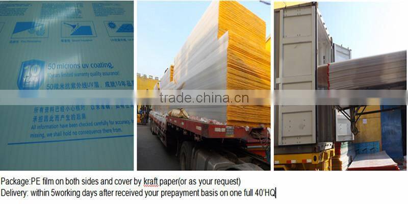 UV protection recycled pet plastic raw material pool cover polycarbonate hollow sheet