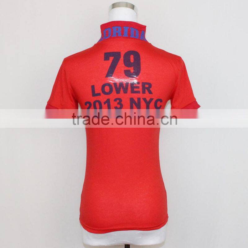 New women summer style 2016 china supplier fashion polo t-shirt