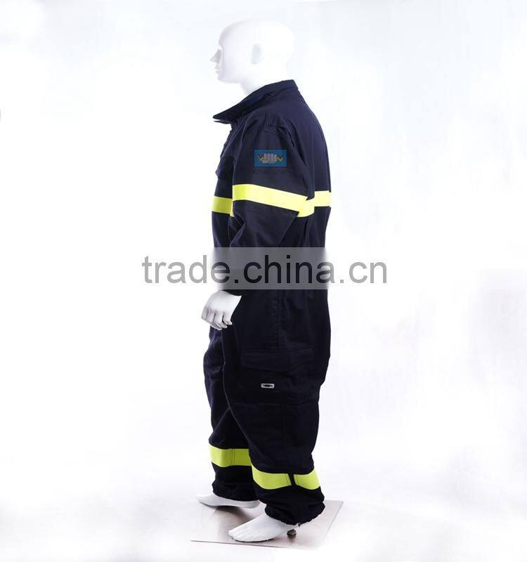 High quality flame resistant and antistatic safety oil working coveralls with EN ISO 11612