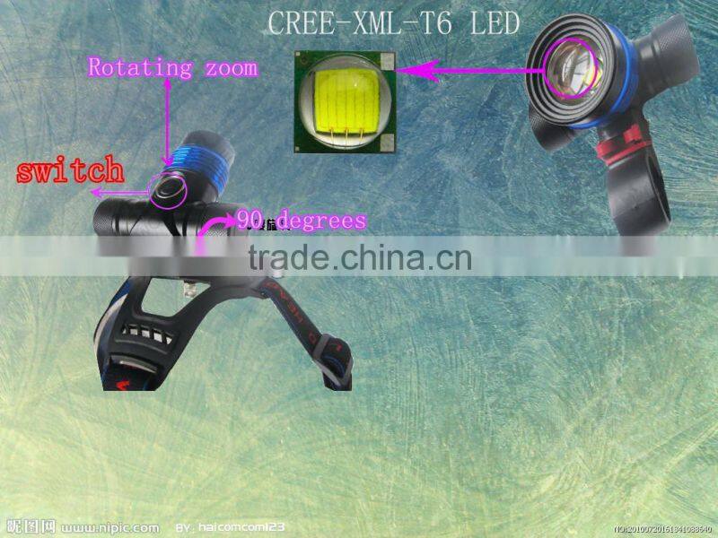 XM-L T6 LED Bicycle lamp HeadLight/ headLamp Zoom Multi Color Lens