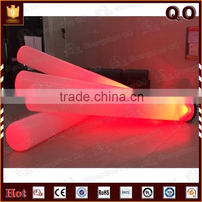 Alibaba China giant lighting tube color control wedding decoration inflatable pillar