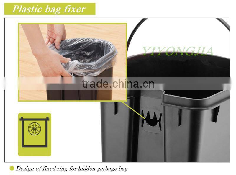 40 liters big size home usage stainless steel room foot pedal soft close dustbin