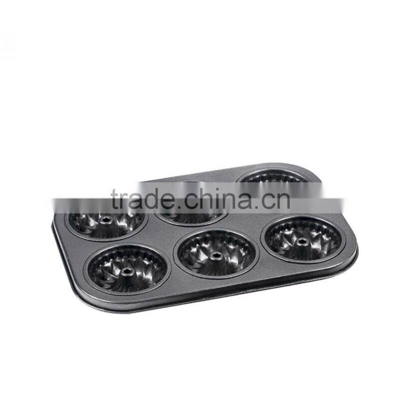 Bakeware Non-stick Cake Pans of 6 Cups Muffin Pan