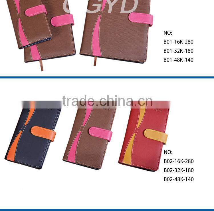 spiral hardcover leather executive notebook with case