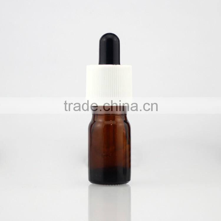 5-100 ml wholesale amber glass dropper bottles with aluminum cap for essential oil
