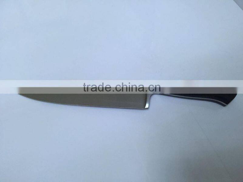 Top sale stainless steel chef knife with pom handle
