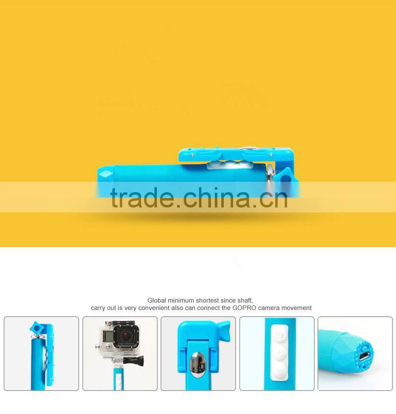 2015 wireless wholesale extendable hand held selfie monopod